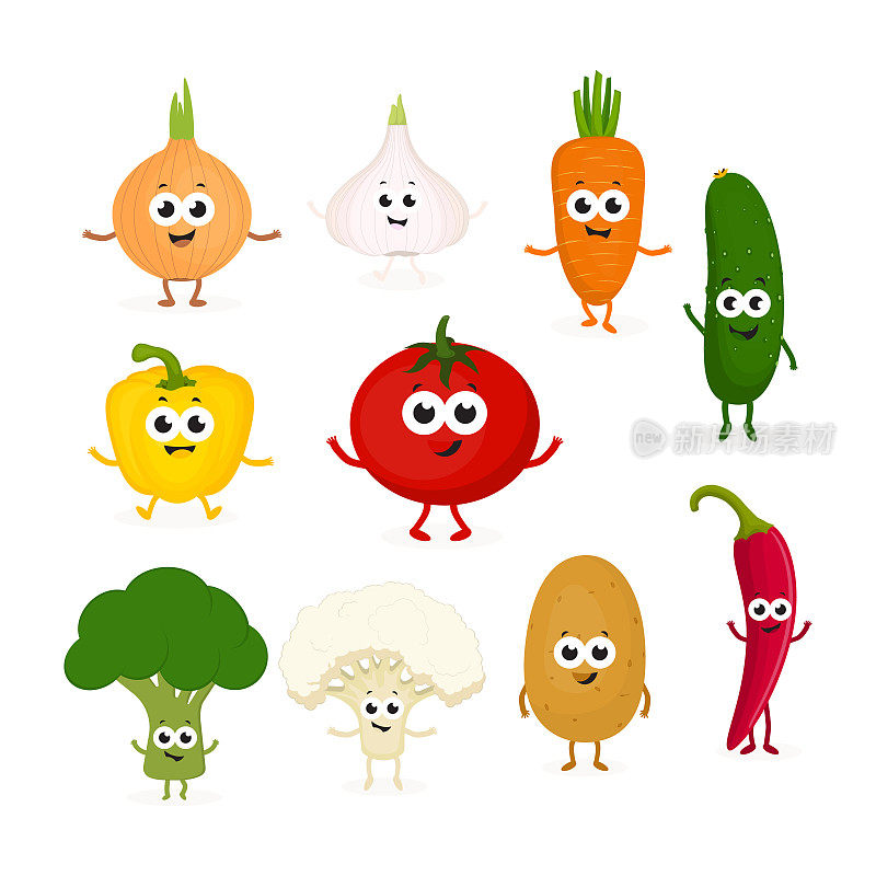 不同蔬菜的组合