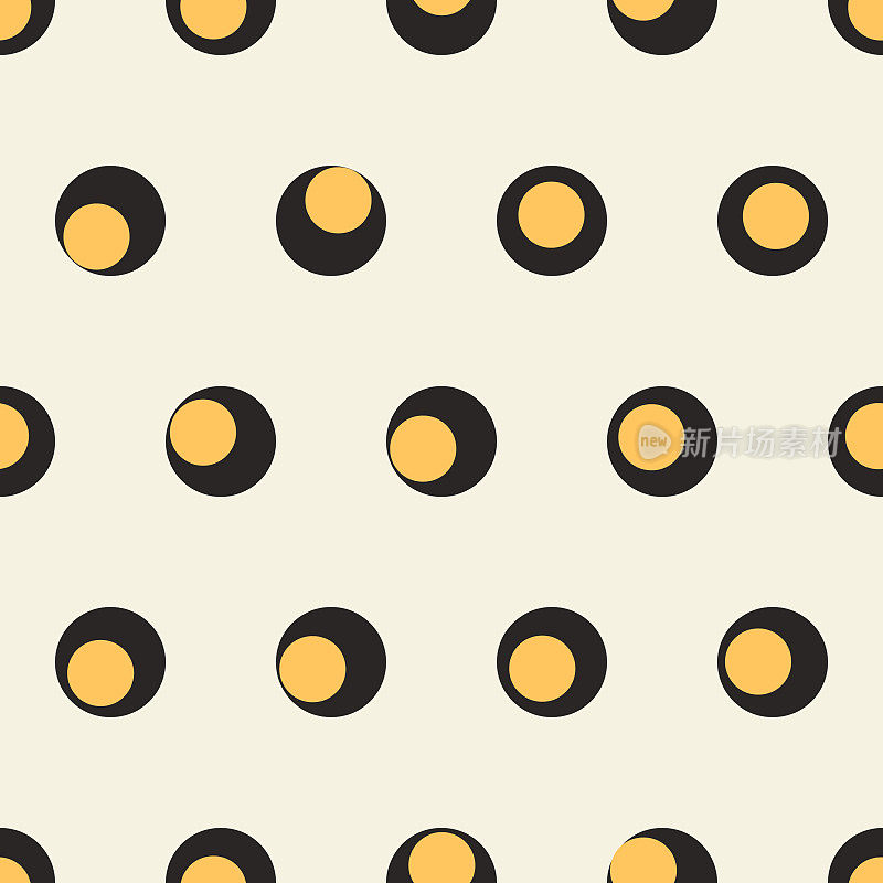 无缝图案彩色圆形几何形状