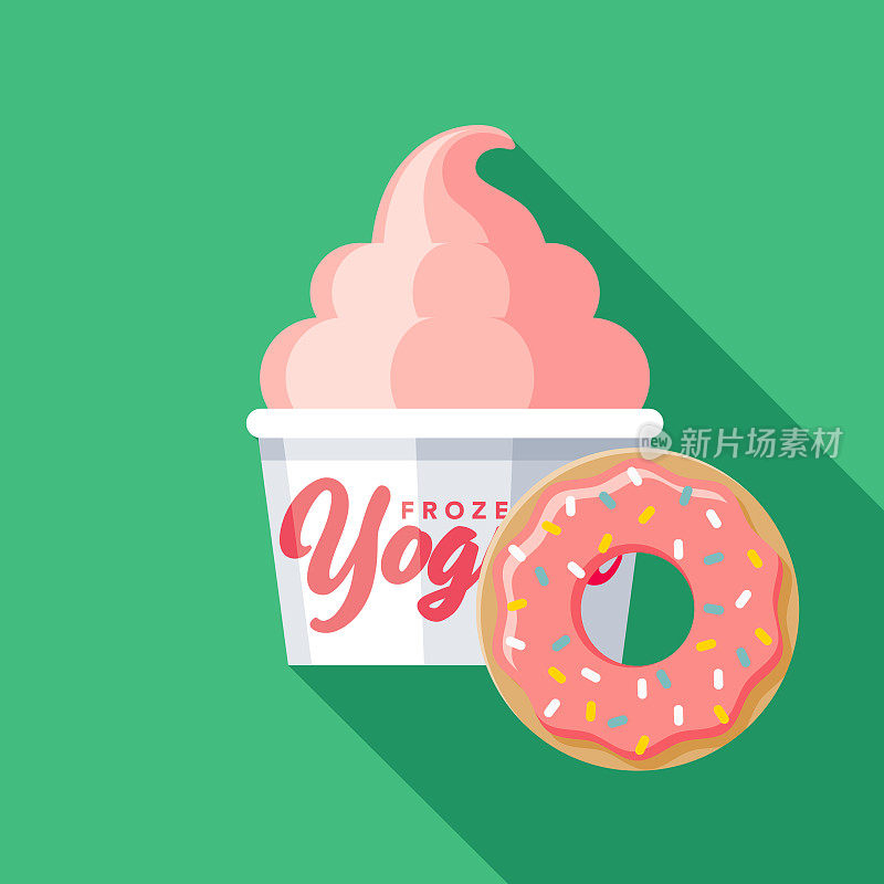 甜甜圈冻酸奶风味图标