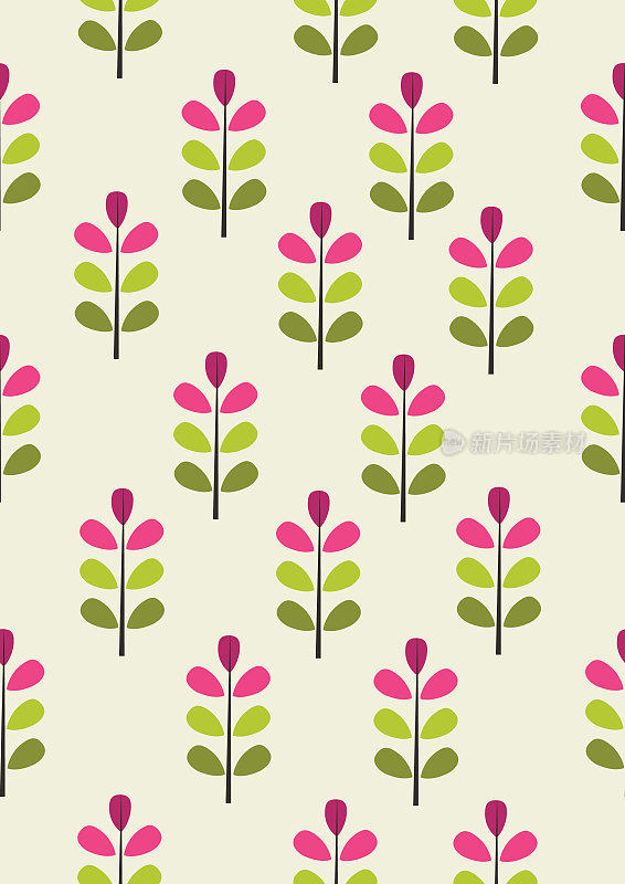 花无缝图案。