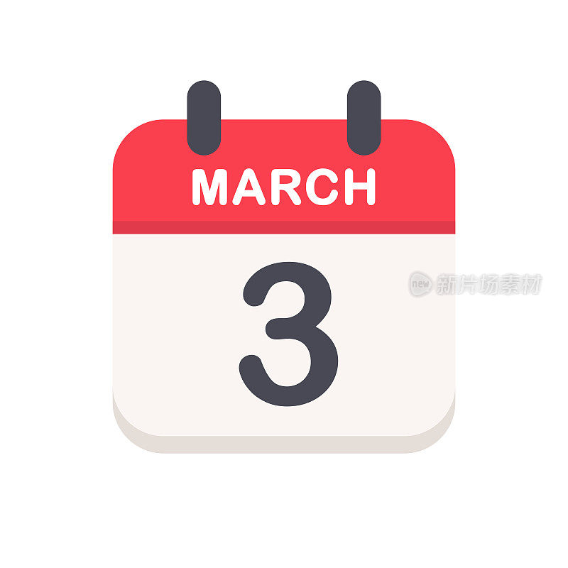 3月3日-日历图标