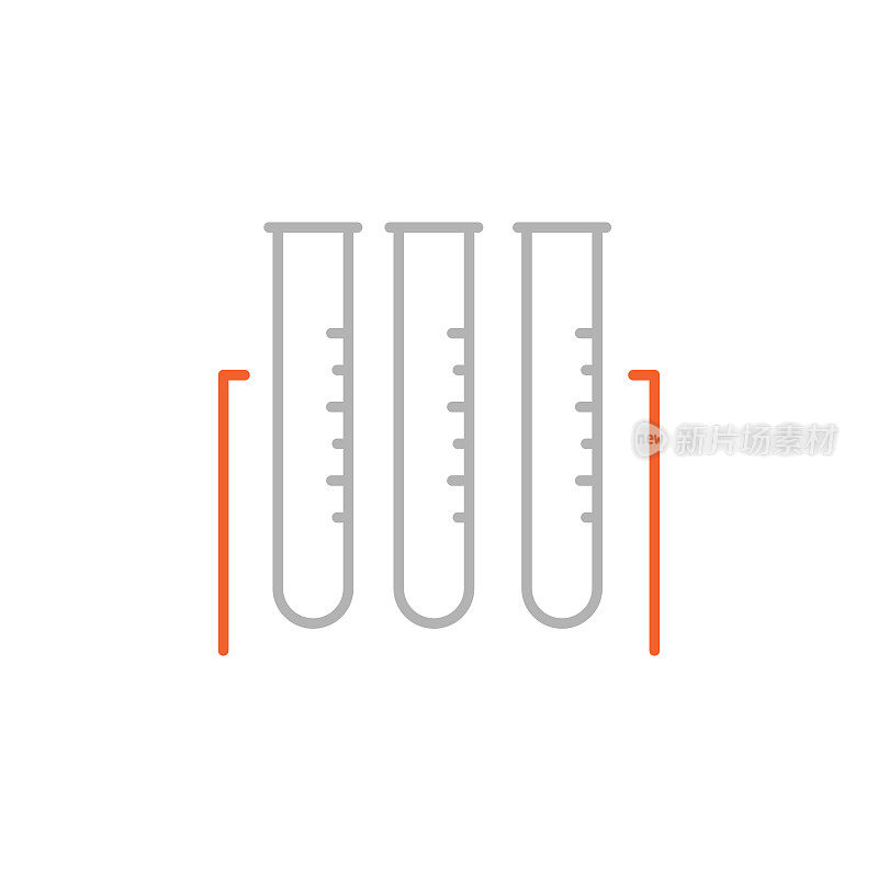 带有可编辑笔触的试管图标