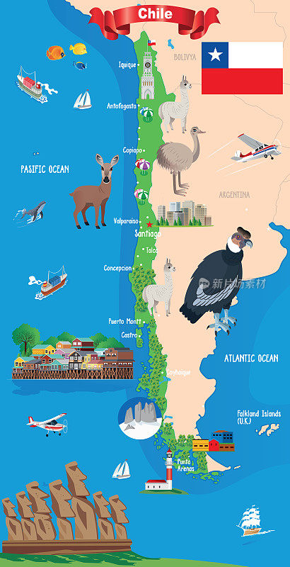 智利的地图