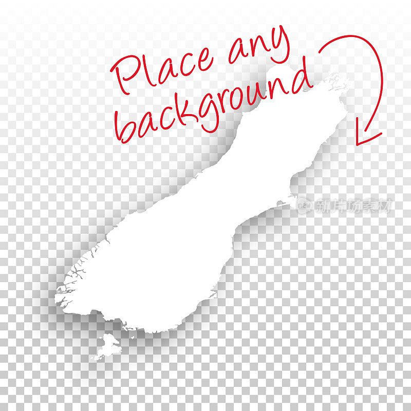 南岛地图设计-空白背景