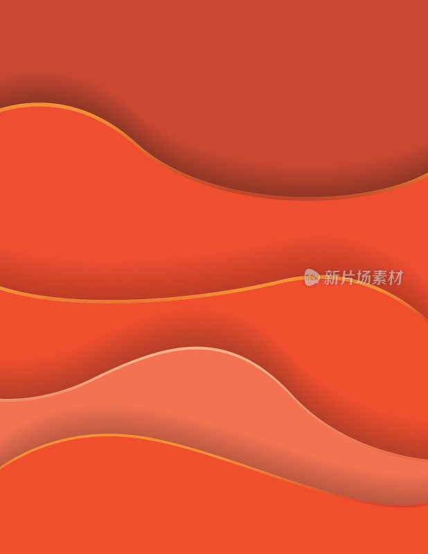 红色抽象波浪背景与复制空间