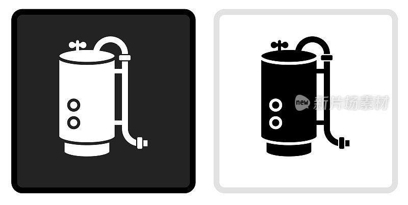 锅炉图标上的黑色按钮与白色翻转