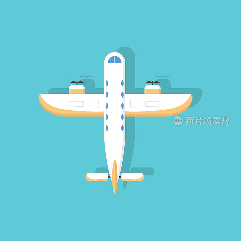 飞机俯视图，飞机，飞机，平面设计
