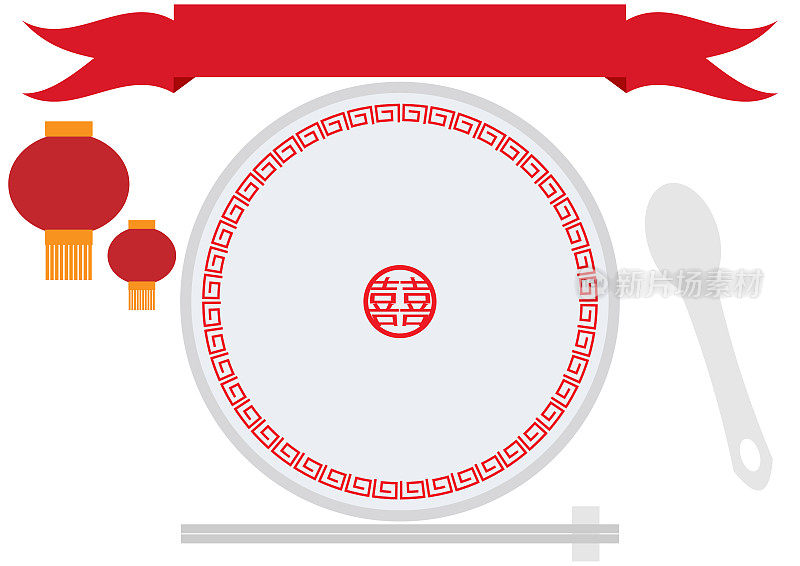 一个框架的插图，就像中国交易会的标志标志