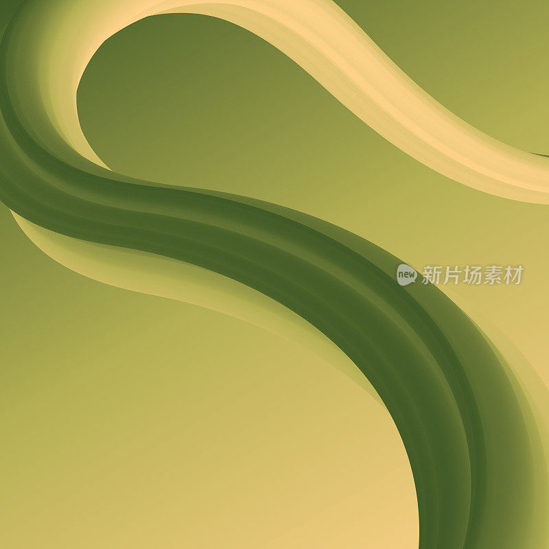 绿色渐变背景的流体抽象设计