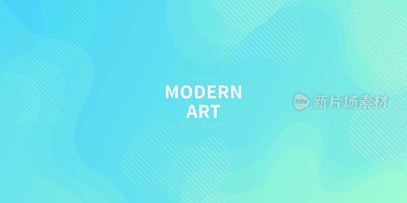 流体抽象设计与蓝色梯度-时髦的背景