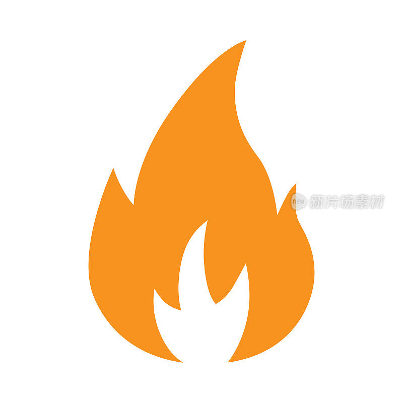 橙色火焰象征火焰图标