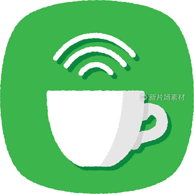 咖啡杯Wifi涂鸦