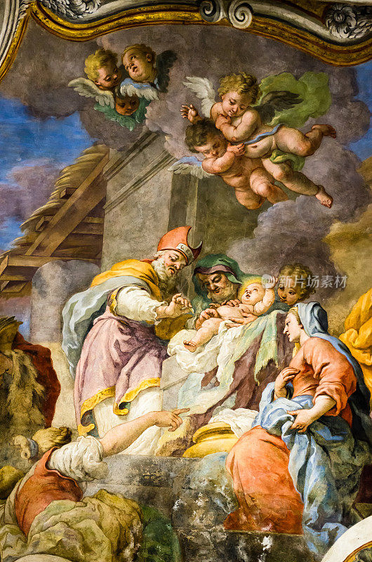 圣母与圣婴的壁画