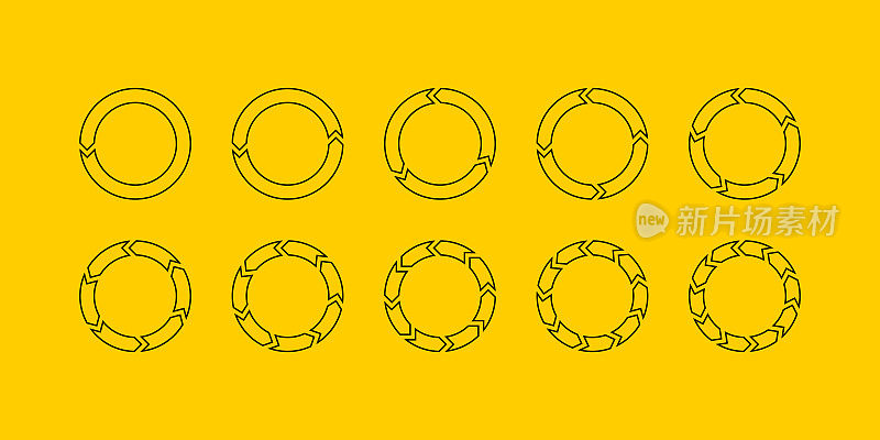 箭头圆的向量集合