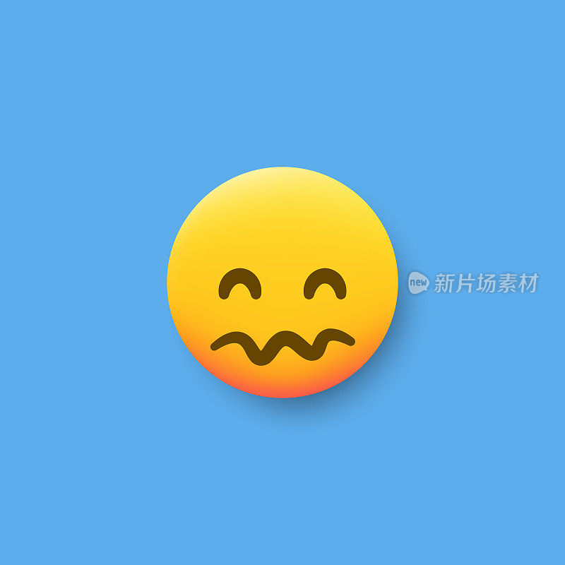 Emoticon平面设计投阴影效果