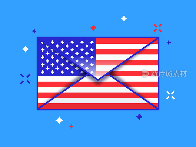 美国国旗信封