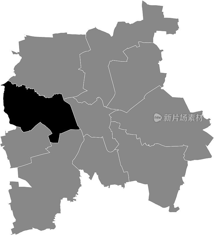 德国莱比锡旧西部(Alt-West)区位置图