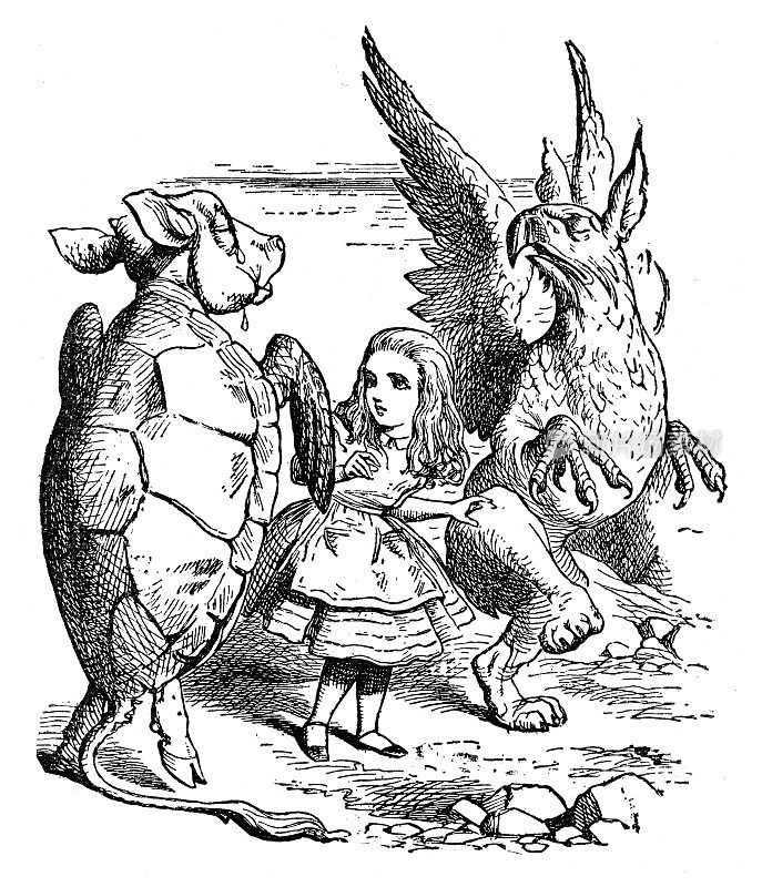 鹰头狮和假海龟——1897年《爱丽丝梦游仙境》