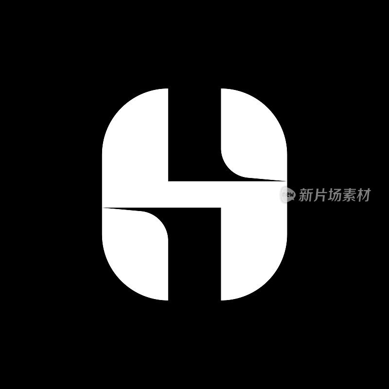 字母H实心标志