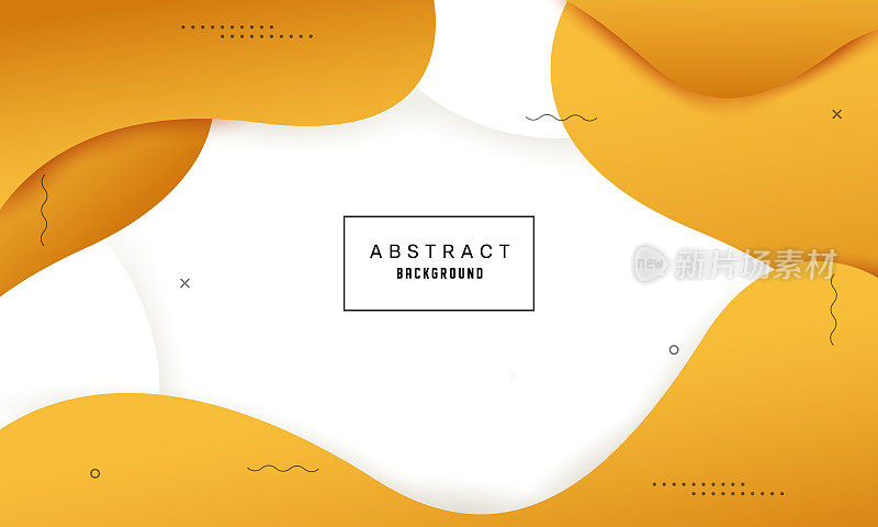 黄色渐变波抽象背景
