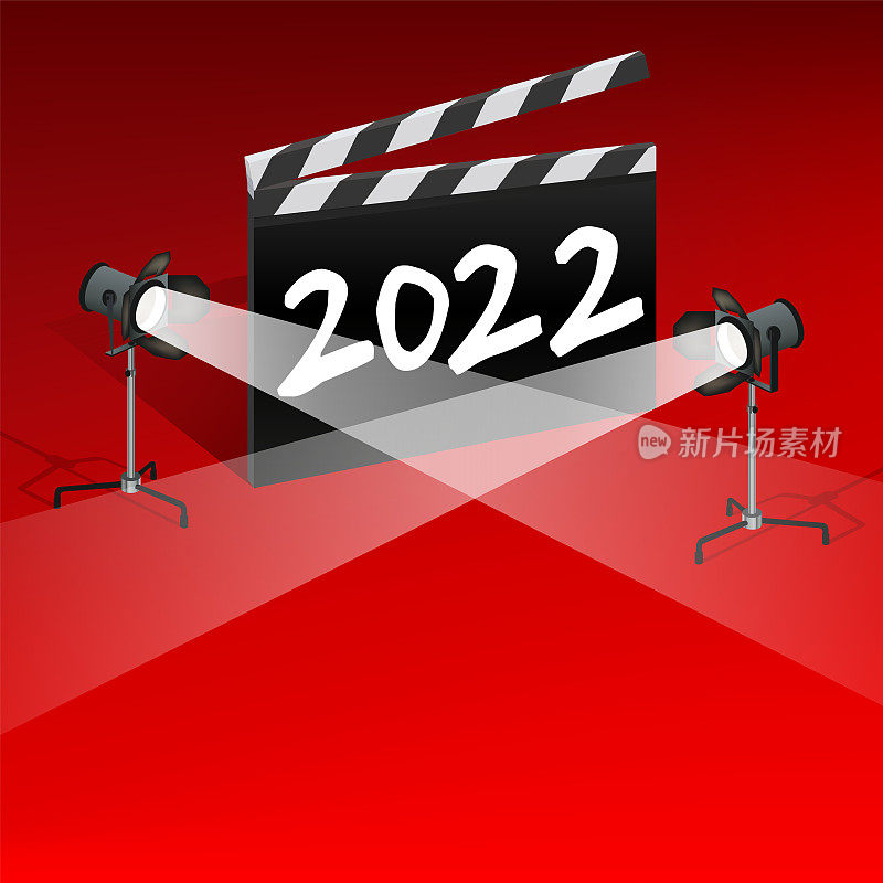 以电影和电影节为主题的2022年贺卡