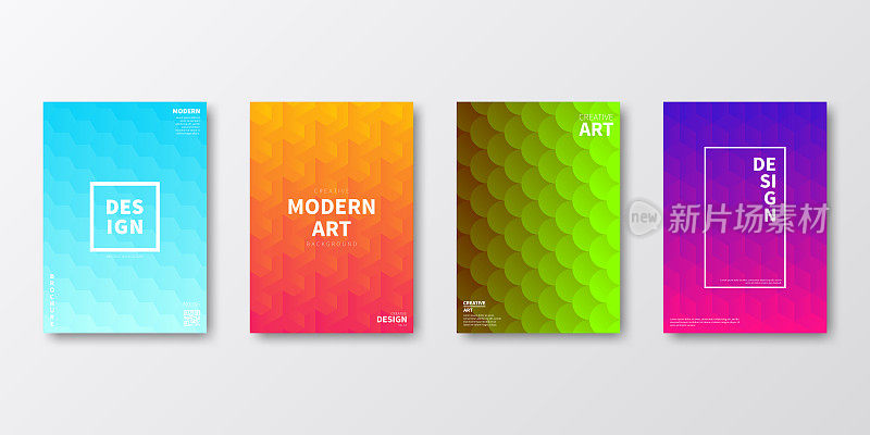 小册子模板布局，封面设计，商业年度报告，传单，杂志