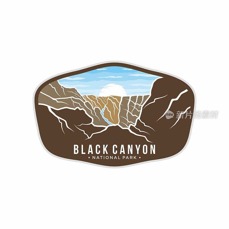 黑峡谷国家公园徽章图标插图
