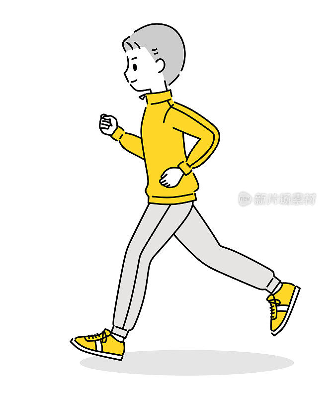 跑步的人的插图。