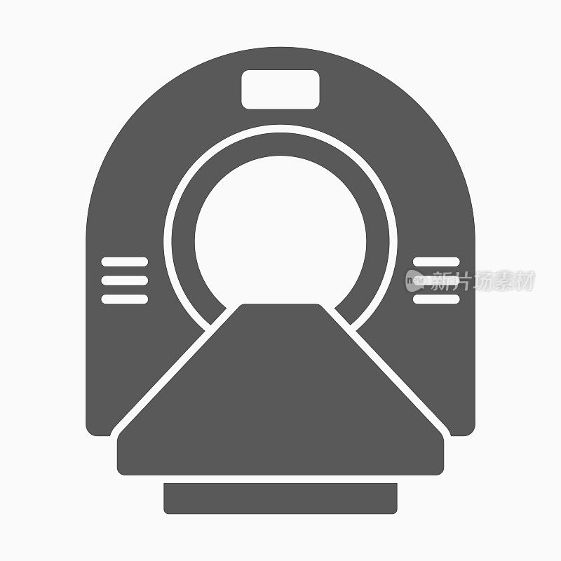 CT扫描图标，MRI扫描矢量