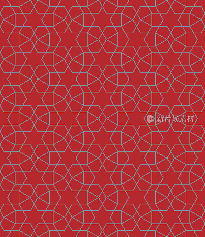 Seamless_Pattern_Abstract_Geometric_Lines_Gray_on_Red_Background