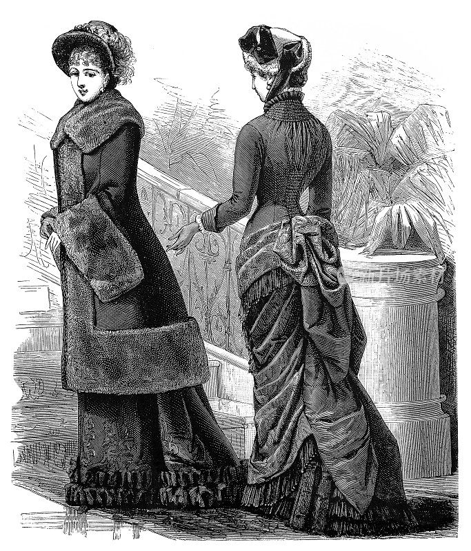 维多利亚时代的时尚女人