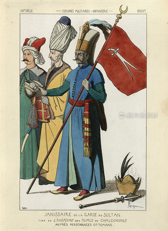 苏丹卫队的禁卫军，16世纪的奥斯曼帝国风格
