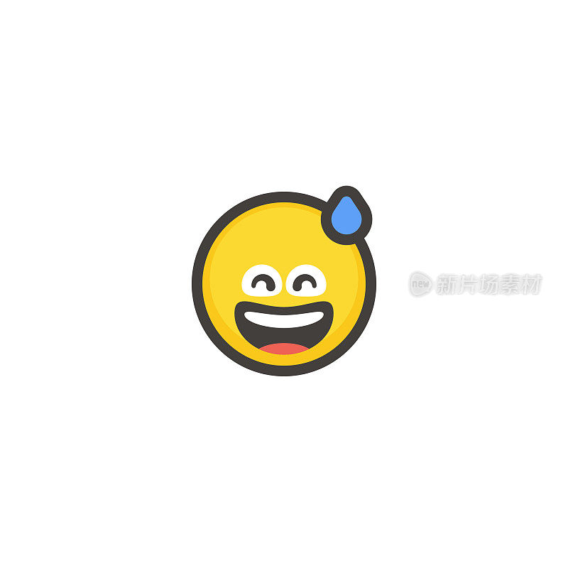 Emoticon平面设计轮廓线