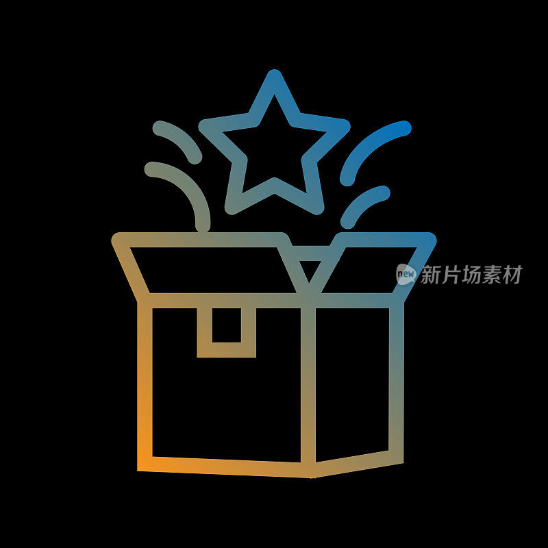 奖励线图标,轮廓向量符号