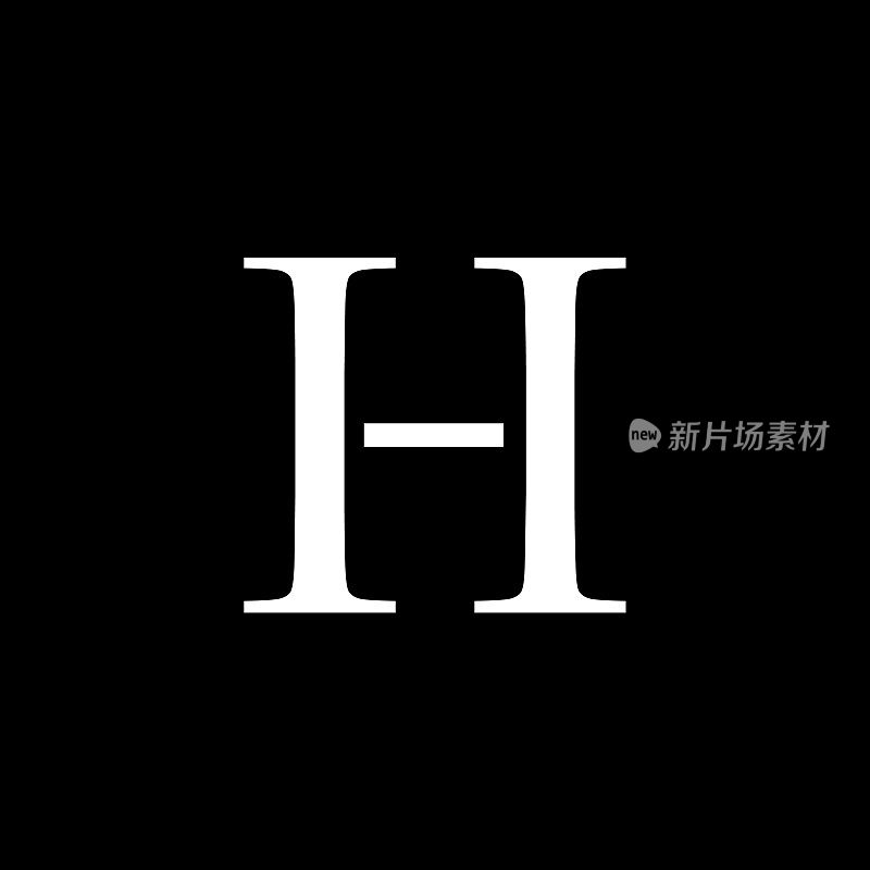 字母H实心标志