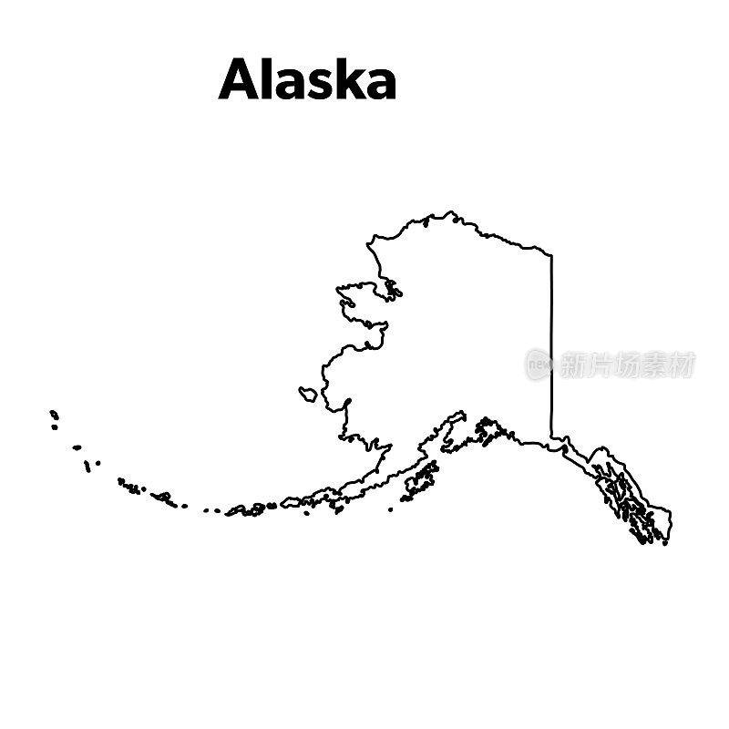 美国州地图大纲，阿拉斯加
