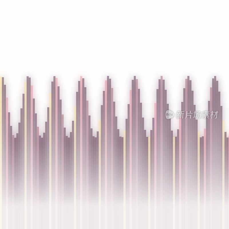 抽象彩色插图风俗化的声音频率均衡器元素彩虹线和波在一个简单的背景和墙纸的数字音频概念