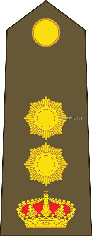 卢森堡中校的肩垫军官徽章