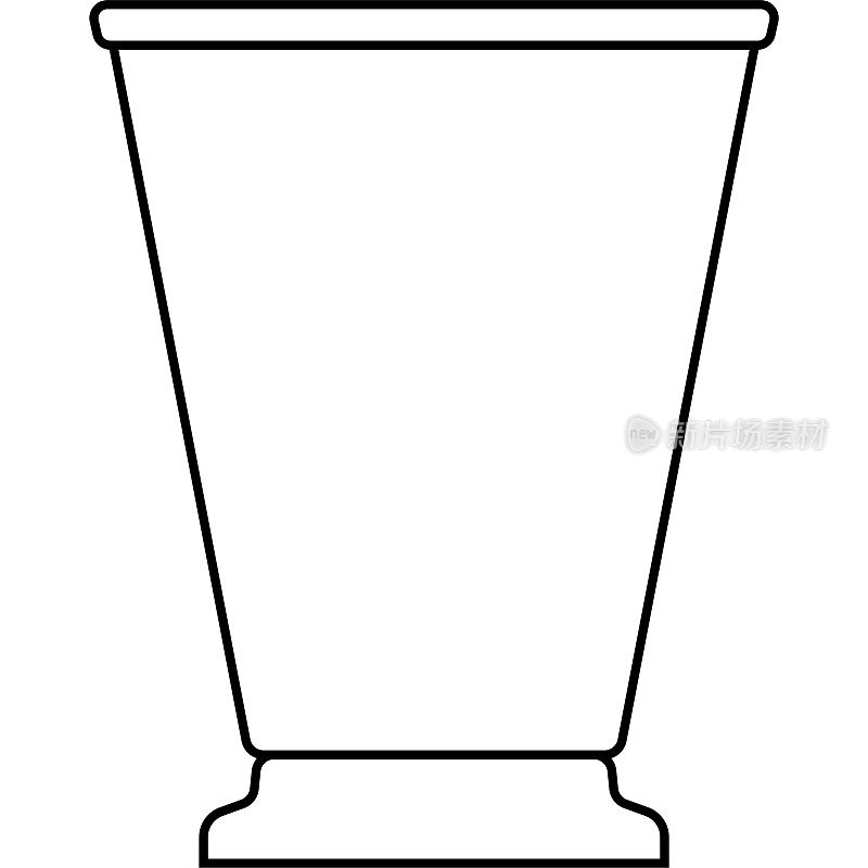朱丽普杯图标，鸡尾酒杯名称相关向量