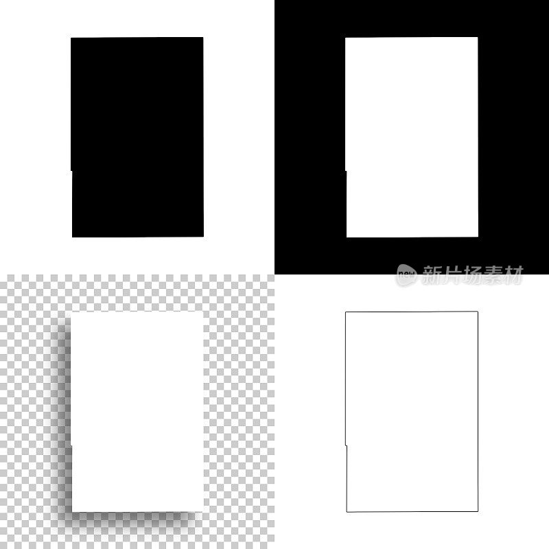 内布拉斯加州的羚羊县。设计地图。空白，白色和黑色背景