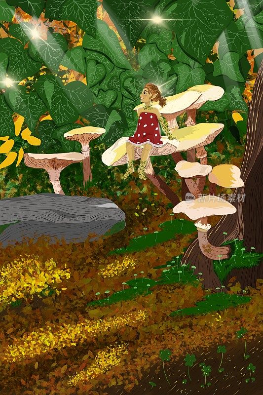 蘑菇上的仙女