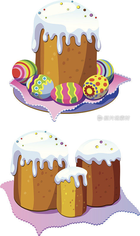 复活节蛋糕和彩蛋