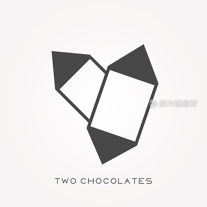 剪影图标两种巧克力