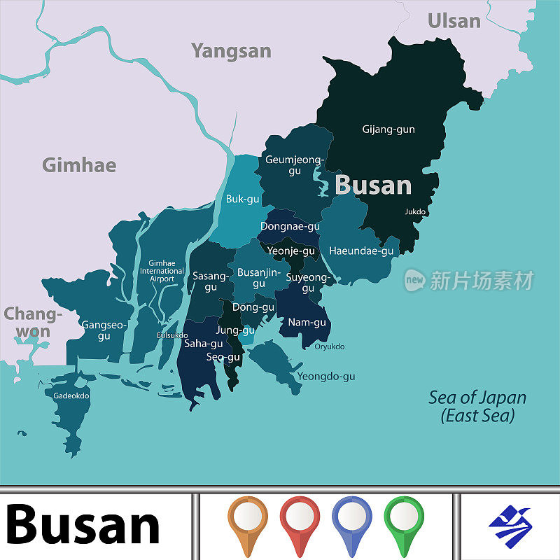 韩国釜山地图