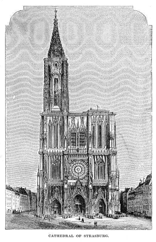 斯特拉斯堡大教堂雕刻1868年