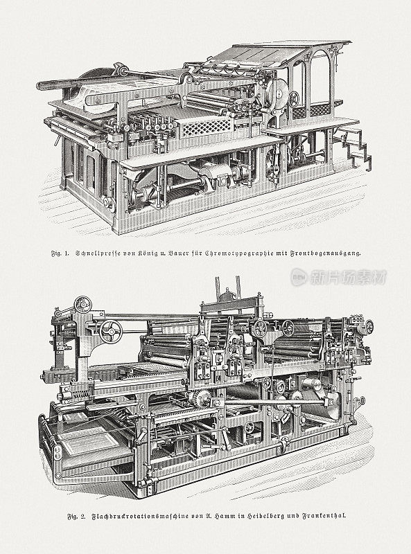 历史印刷，木刻，1899年出版