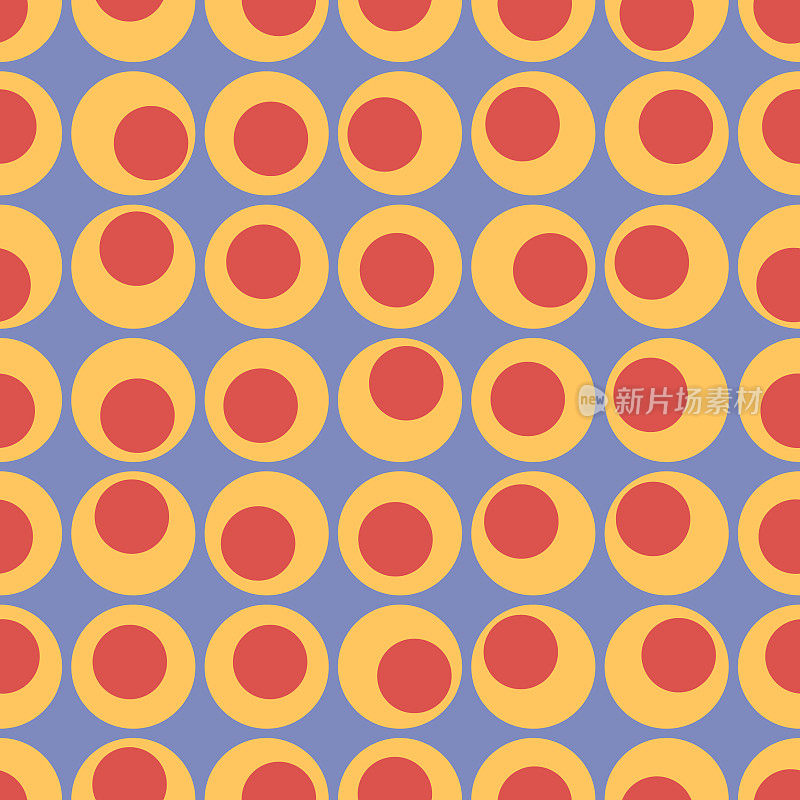 无缝图案彩色圆形几何形状