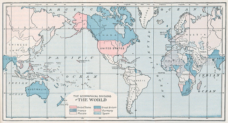 19世纪末的世界地图