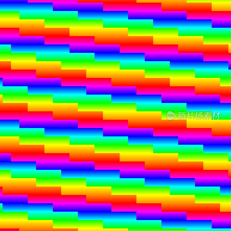 明亮的彩虹色方柱