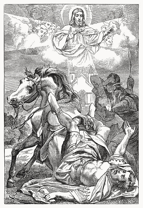 《扫罗的皈依》，木版画，出版于1894年